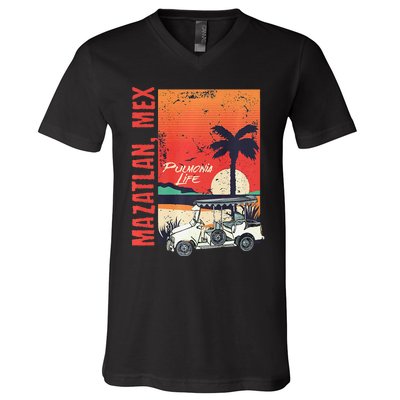 Mazatlan Mexico Sinaloa Pulmonia Vacation Cruise Souvenir V-Neck T-Shirt