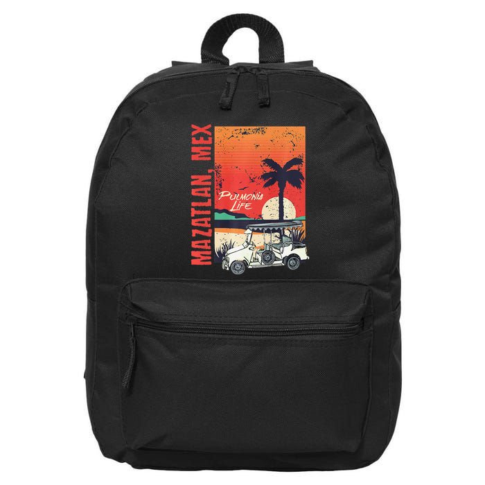Mazatlan Mexico Sinaloa Pulmonia Vacation Cruise Souvenir 16 in Basic Backpack