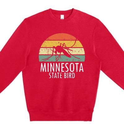 Minnesota Mosquito State Bird Funny Camping Outdoors Premium Crewneck Sweatshirt