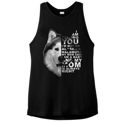 My Mom Said I am a Baby Alaskan Malamute Dog for mom Ladies PosiCharge Tri-Blend Wicking Tank