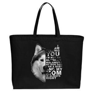 My Mom Said I am a Baby Alaskan Malamute Dog for mom Cotton Canvas Jumbo Tote