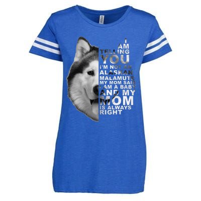 My Mom Said I am a Baby Alaskan Malamute Dog for mom Enza Ladies Jersey Football T-Shirt