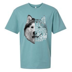 My Mom Said I am a Baby Alaskan Malamute Dog for mom Sueded Cloud Jersey T-Shirt