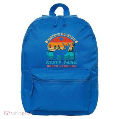 Morrow Mountain State Park North Carolina Retro Sun Souvenir 16 in Basic Backpack