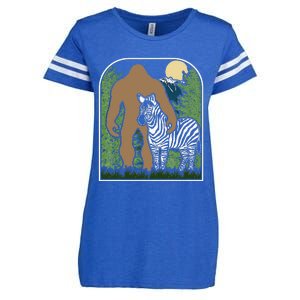 Mount Mt Si Forest Bigfoot Protecting Zebra Enza Ladies Jersey Football T-Shirt