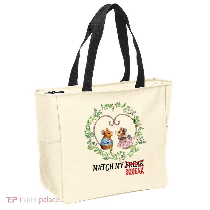 Match My Squeak Zip Tote Bag