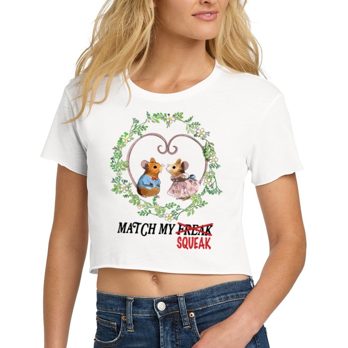 Match My Squeak Women's Crop Top Tee