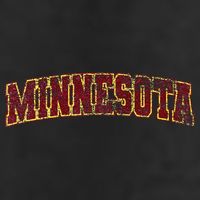 Minnesota Mn State Varsity Style Faded Design Garment-Dyed Fleece Hoodie