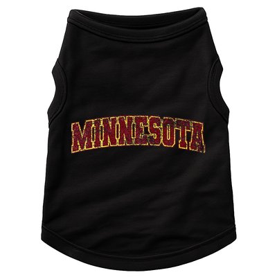 Minnesota Mn State Varsity Style Faded Design Doggie Tank