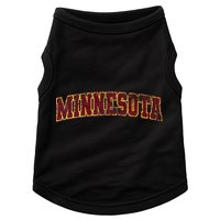Minnesota Mn State Varsity Style Faded Design Doggie Tank