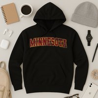 Minnesota Mn State Varsity Style Faded Design Hoodie