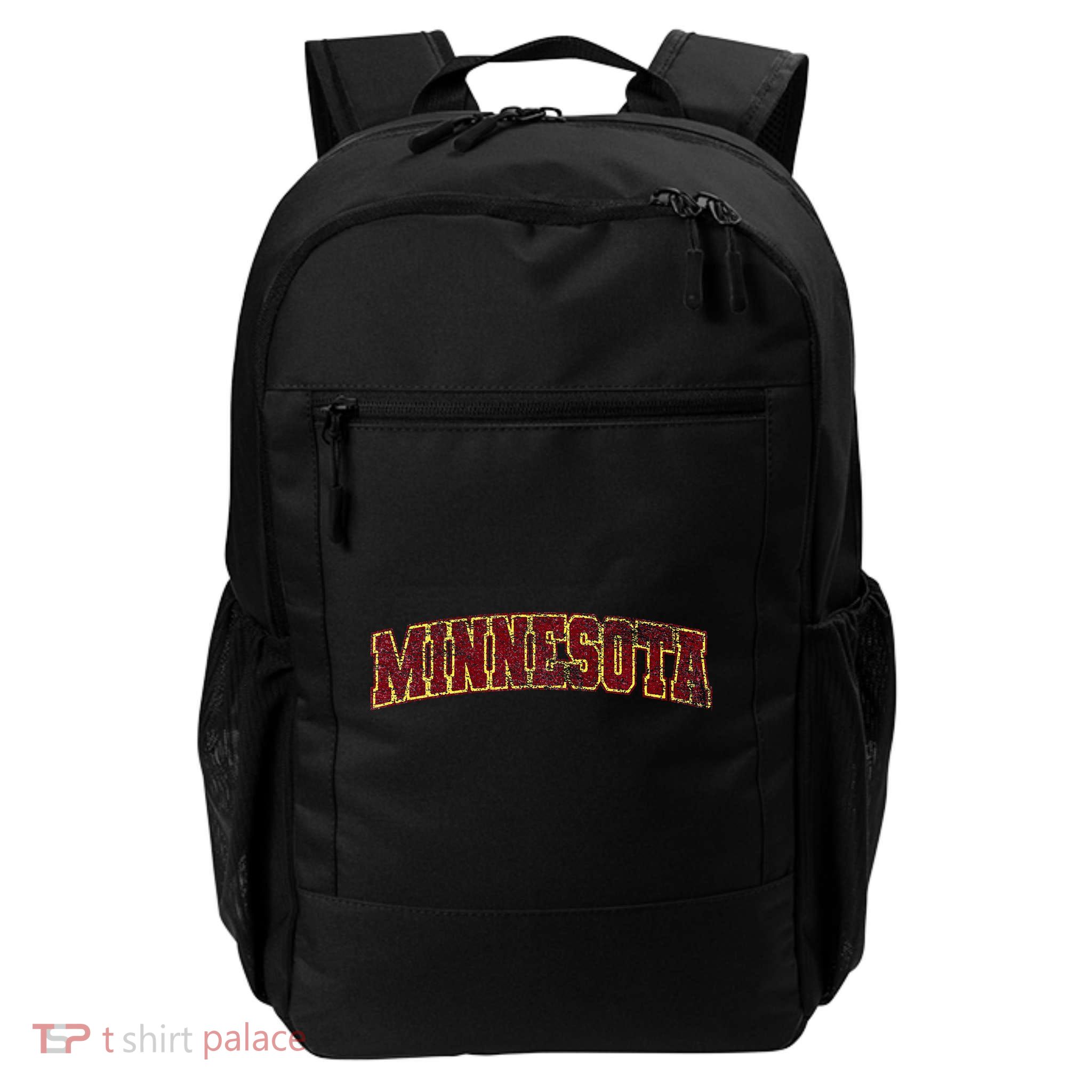 Minnesota Mn State Varsity Style Faded Design Backpack