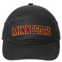 Minnesota Mn State Varsity Style Faded Design 7-Panel Snapback Hat