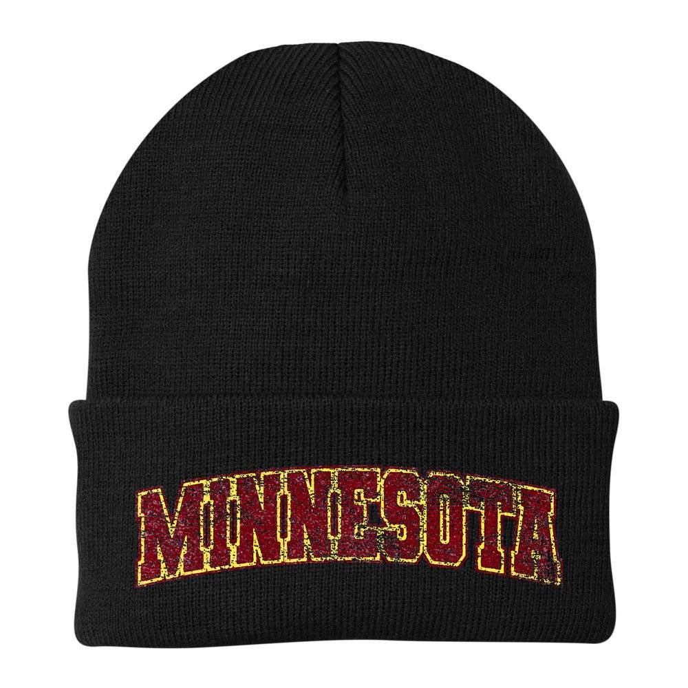 Minnesota Mn State Varsity Style Faded Design Beanie