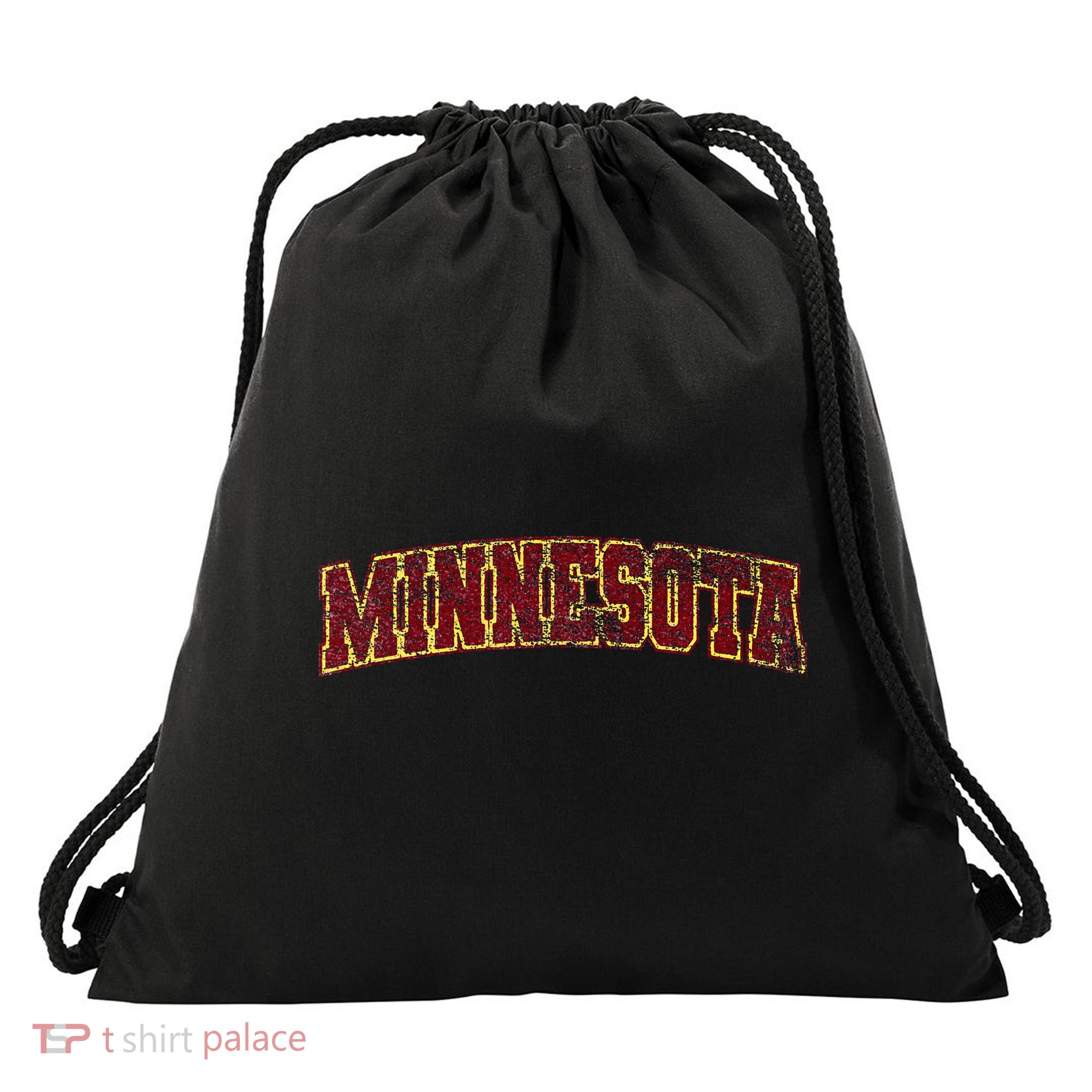 Minnesota Mn State Varsity Style Faded Design Drawstring Bag