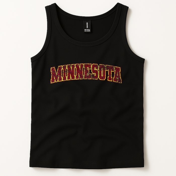 Minnesota Mn State Varsity Style Faded Design Tank Top