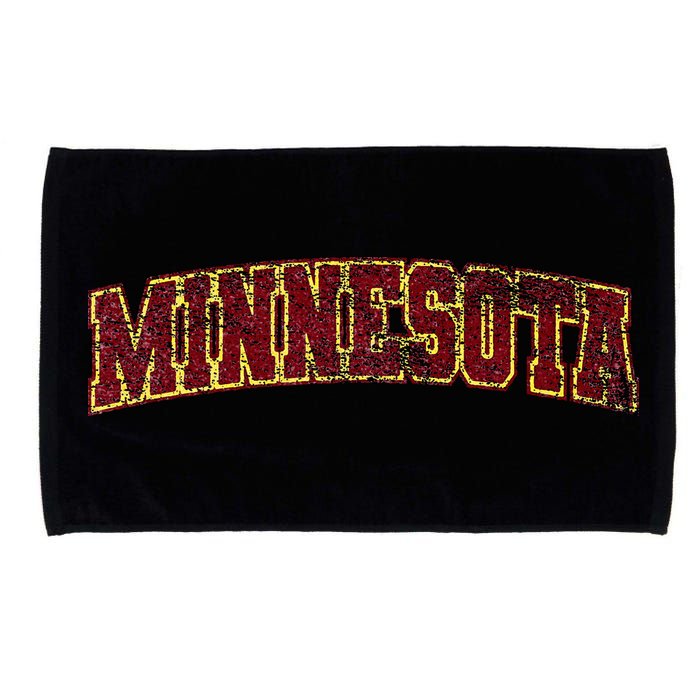 Minnesota Mn State Varsity Style Faded Design Microfiber Hand Towel