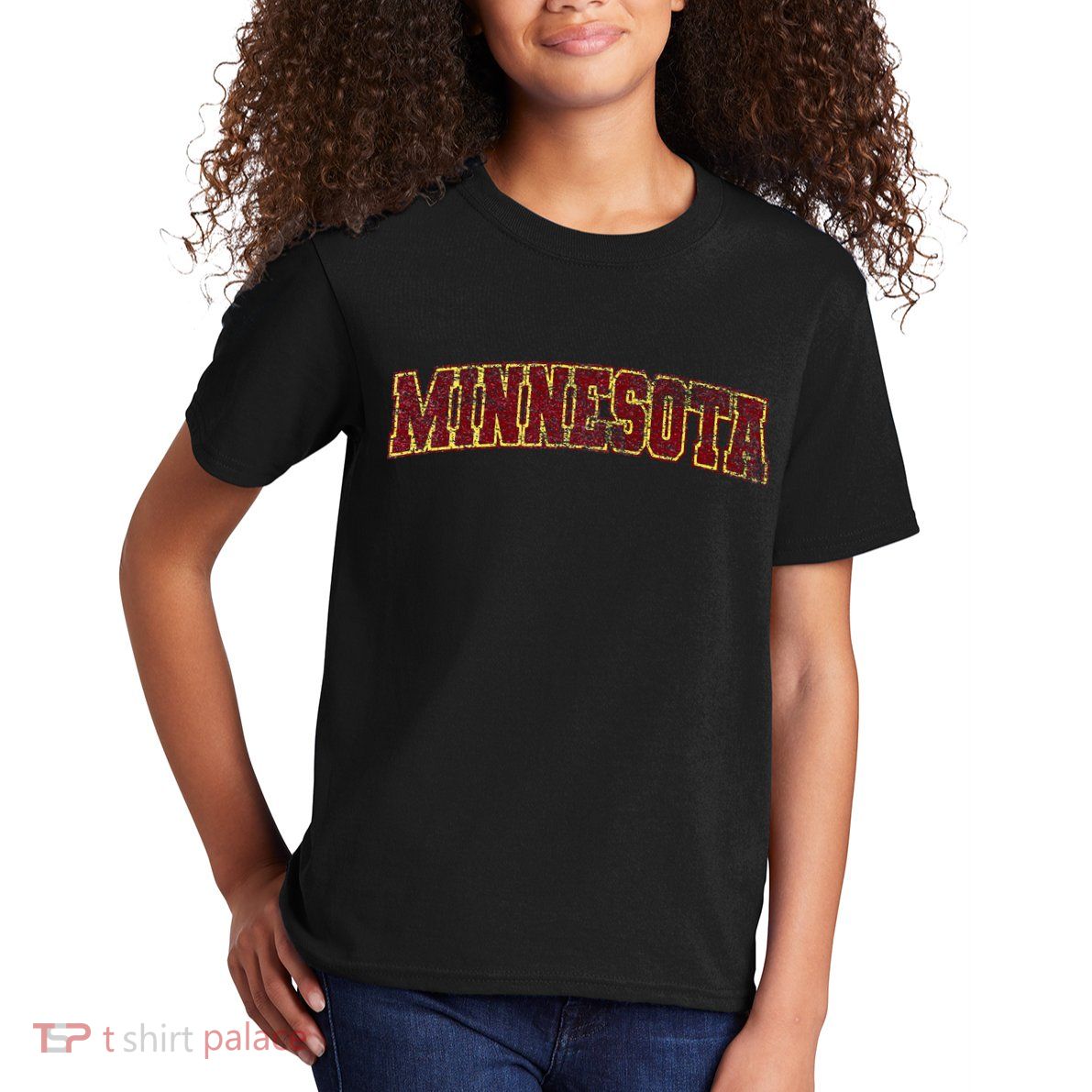 Minnesota Mn State Varsity Style Faded Design Kids T-Shirt