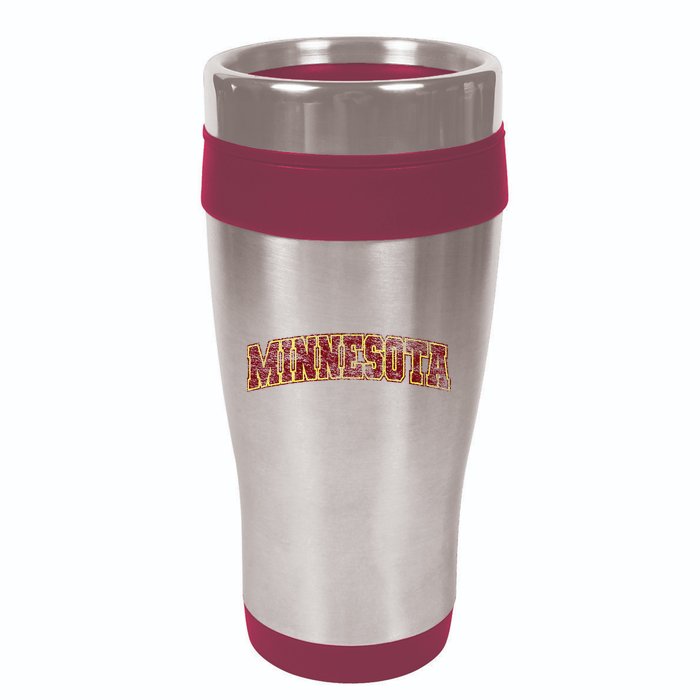 Minnesota Mn State Varsity Style Faded Design 16oz Travel Tumbler