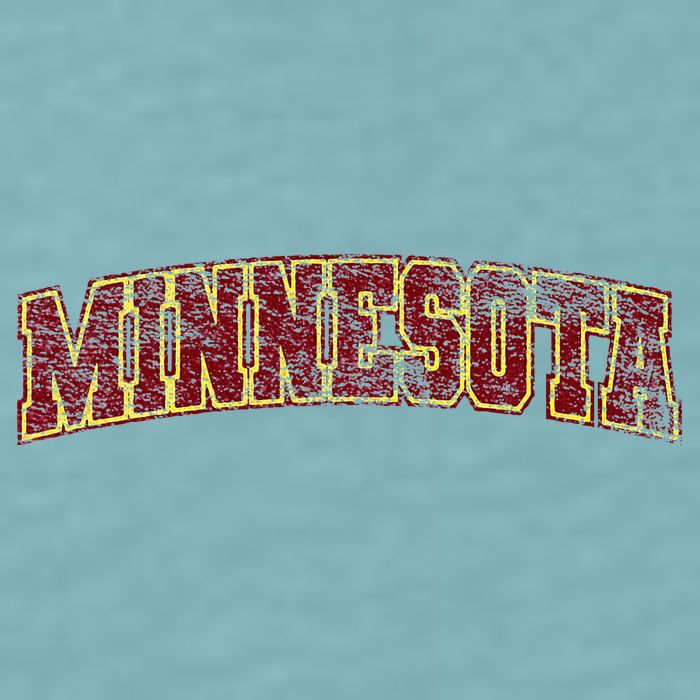 Minnesota Mn State Varsity Style Faded Design Sueded Cloud Jersey T-Shirt