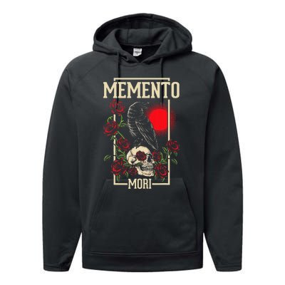 Memento Mori Stoicism Philosophy Stoic Philosopher Quote Performance Fleece Hoodie