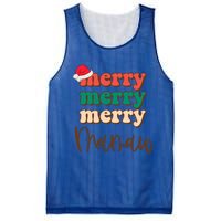 Merry Mamaw Santa Claus Hat Funny Family Christmas Pajama Meaningful Gift Mesh Reversible Basketball Jersey Tank