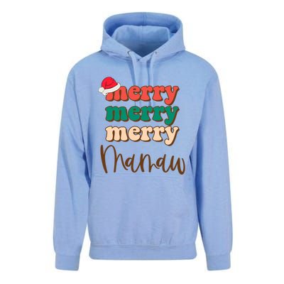 Merry Mamaw Santa Claus Hat Funny Family Christmas Pajama Meaningful Gift Unisex Surf Hoodie