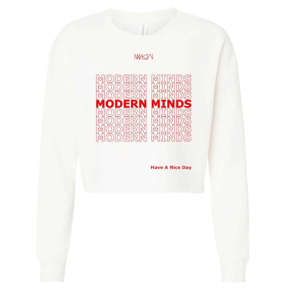 Modern Minds Street Wear  Cropped Pullover Crew