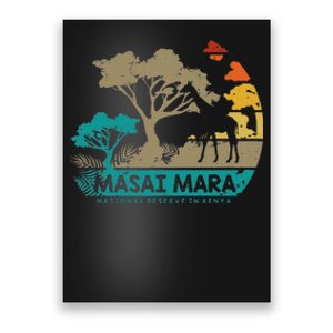 Masai Mara Safari National Reserve Kenya Serengeti Wildlife Poster