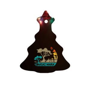 Masai Mara Safari National Reserve Kenya Serengeti Wildlife Ceramic Tree Ornament