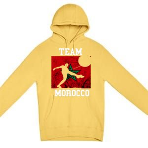 Morocco Moroccan Soccer Team Moroccan Pride Morocco Flag Meaningful Gift Premium Pullover Hoodie