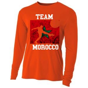 Morocco Moroccan Soccer Team Moroccan Pride Morocco Flag Meaningful Gift Cooling Performance Long Sleeve Crew