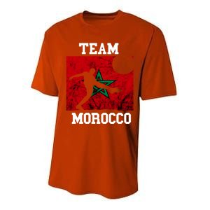 Morocco Moroccan Soccer Team Moroccan Pride Morocco Flag Meaningful Gift Performance Sprint T-Shirt