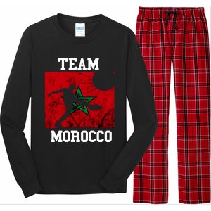 Morocco Moroccan Soccer Team Moroccan Pride Morocco Flag Meaningful Gift Long Sleeve Pajama Set