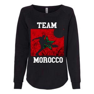 Morocco Moroccan Soccer Team Moroccan Pride Morocco Flag Meaningful Gift Womens California Wash Sweatshirt