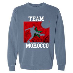 Morocco Moroccan Soccer Team Moroccan Pride Morocco Flag Meaningful Gift Garment-Dyed Sweatshirt