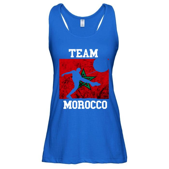 Morocco Moroccan Soccer Team Moroccan Pride Morocco Flag Meaningful Gift Ladies Essential Flowy Tank