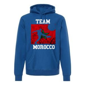 Morocco Moroccan Soccer Team Moroccan Pride Morocco Flag Meaningful Gift Premium Hoodie