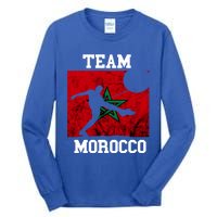 Morocco Moroccan Soccer Team Moroccan Pride Morocco Flag Meaningful Gift Tall Long Sleeve T-Shirt