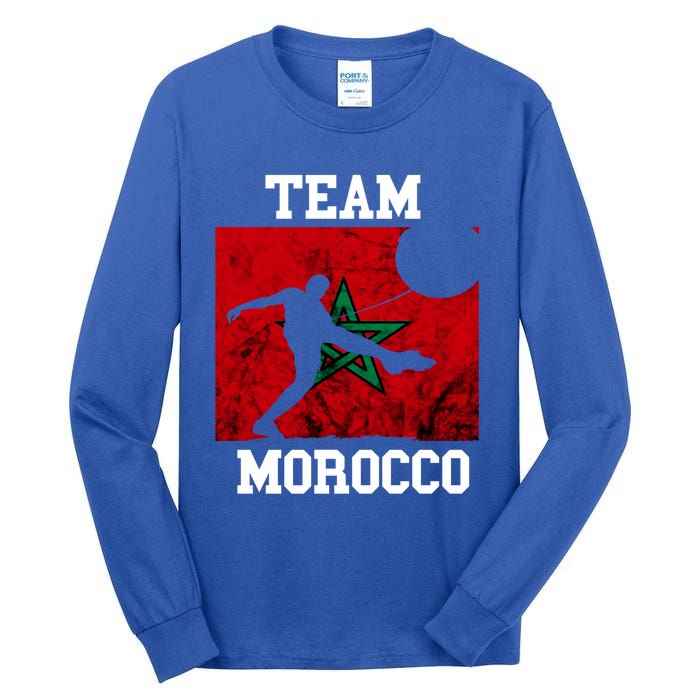 Morocco Moroccan Soccer Team Moroccan Pride Morocco Flag Meaningful Gift Tall Long Sleeve T-Shirt