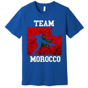 Morocco Moroccan Soccer Team Moroccan Pride Morocco Flag Meaningful Gift Premium T-Shirt