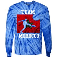 Morocco Moroccan Soccer Team Moroccan Pride Morocco Flag Meaningful Gift Tie-Dye Long Sleeve Shirt