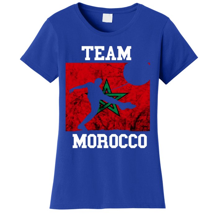 Morocco Moroccan Soccer Team Moroccan Pride Morocco Flag Meaningful Gift Women's T-Shirt