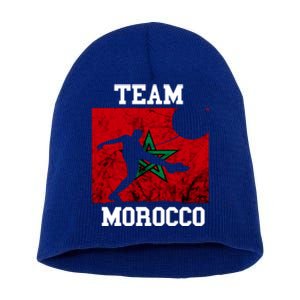 Morocco Moroccan Soccer Team Moroccan Pride Morocco Flag Meaningful Gift Short Acrylic Beanie