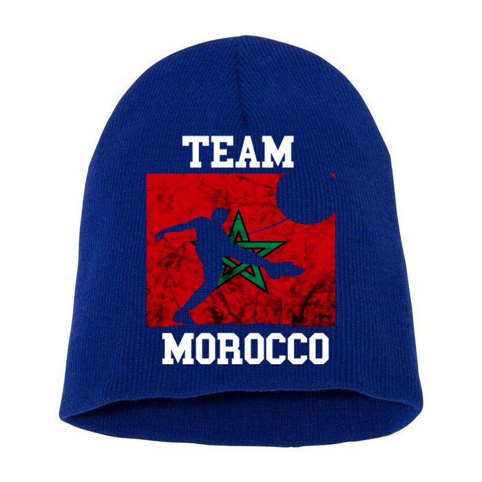 Morocco Moroccan Soccer Team Moroccan Pride Morocco Flag Meaningful Gift Short Acrylic Beanie