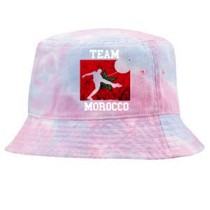 Morocco Moroccan Soccer Team Moroccan Pride Morocco Flag Meaningful Gift Tie-Dyed Bucket Hat