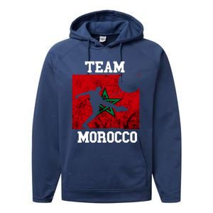 Morocco Moroccan Soccer Team Moroccan Pride Morocco Flag Meaningful Gift Performance Fleece Hoodie