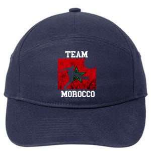 Morocco Moroccan Soccer Team Moroccan Pride Morocco Flag Meaningful Gift 7-Panel Snapback Hat