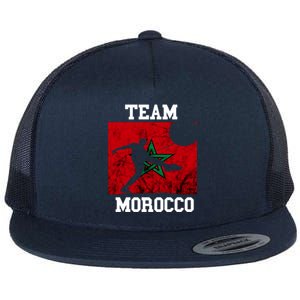 Morocco Moroccan Soccer Team Moroccan Pride Morocco Flag Meaningful Gift Flat Bill Trucker Hat