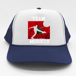 Morocco Moroccan Soccer Team Moroccan Pride Morocco Flag Meaningful Gift Trucker Hat